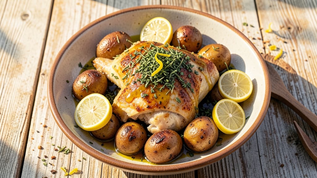 Authentic Greek Lemon Chicken and Potatoes Recipe: Bright Citrus Roast With Herb-Kissed Crisp