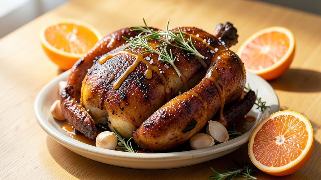 Baked Orange Whole Chicken Recipe: Citrus-Zested Crisp With Juicy Centers