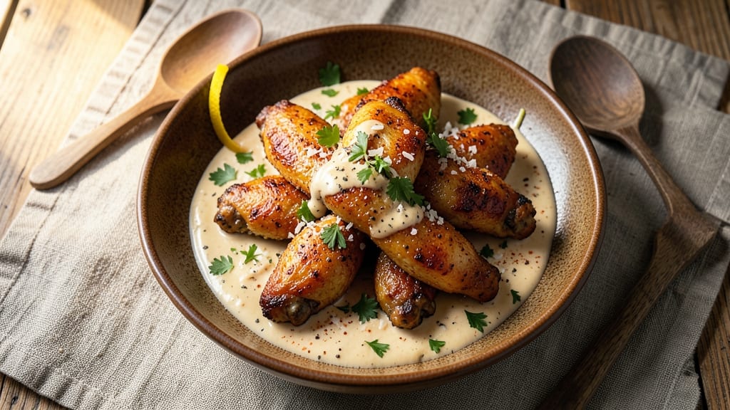 Baked Chicken Wings Recipe With Cream Of Chicken: Crispy Parmesan Crust Meets Silky Creamy Sauce