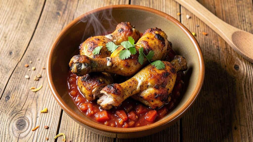 Baked Chicken Drumsticks Indian Recipe: Turmeric-Garlic Crisp With Spiced Yogurt Marinade