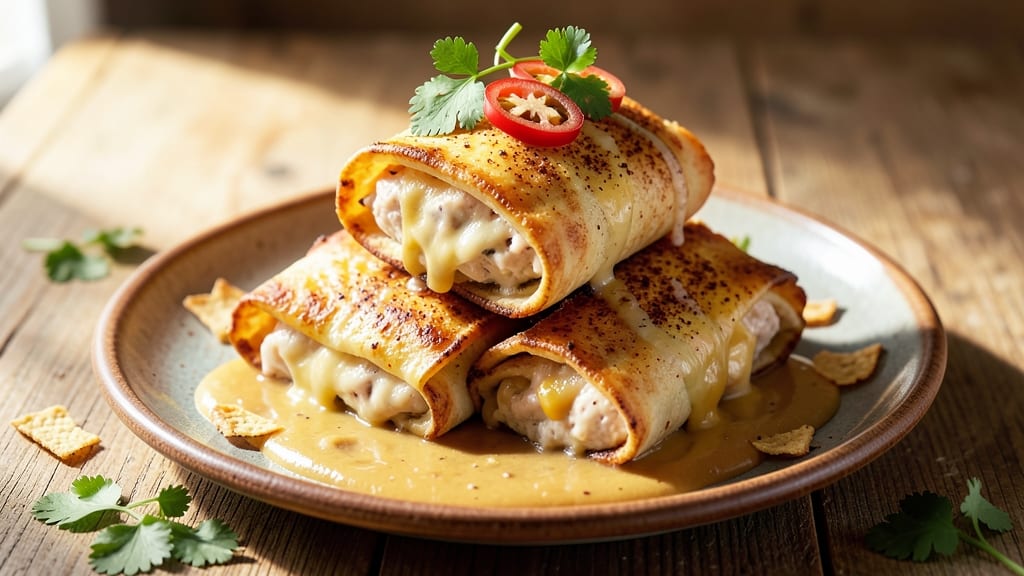Baked Creamy Chicken Taquitos Recipe: Crispy Parmesan-Crusted Cheese Hugs