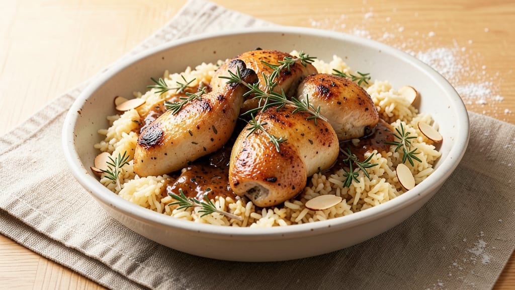 Baked Chicken and Rice Pilaf Recipe: Herb-Infused One-Pan Harmony