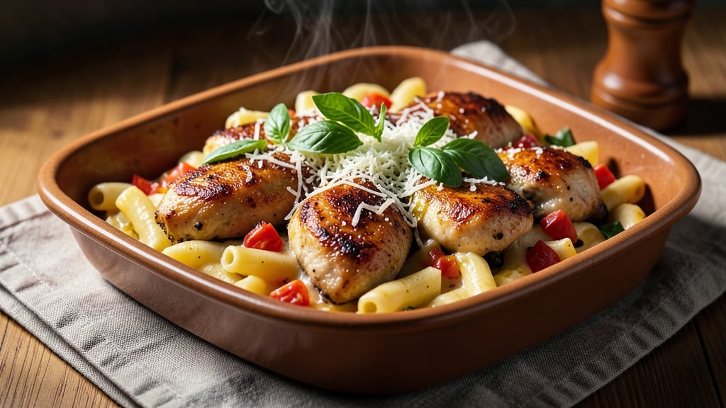 Baked Chicken Lemon Ziti Recipe: One-Pan Cheesy Crust With Bright Citrus Twist
