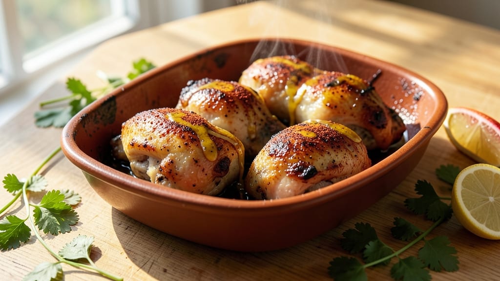 Baked Chicken Thighs Indian Recipe: Tandoori-Spiced Crispy Skin and Juicy Centers