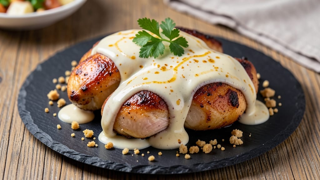 Baked Chicken in White Sauce Recipe: Almond Cream Velouté That Tenderizes Meat