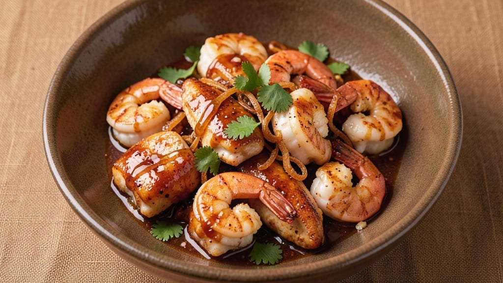 Applebee's Copycat Bourbon Chicken and Shrimp Recipe: One-Pan Sticky Glaze Magic