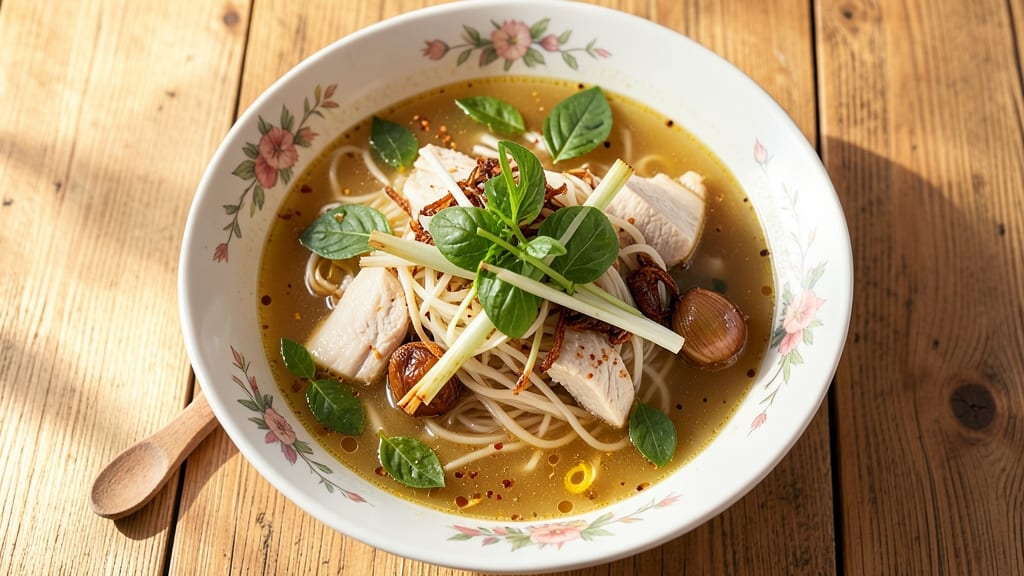 Authentic Thai Chicken Noodle Soup Recipe: Lemongrass-Galangal Broth with Silky Rice Noodles