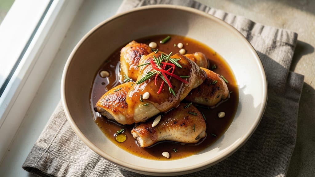 Baked Honey Dijon Mustard Chicken Recipe: Glazed Crispy Skin and Tangy-Sweet Marination