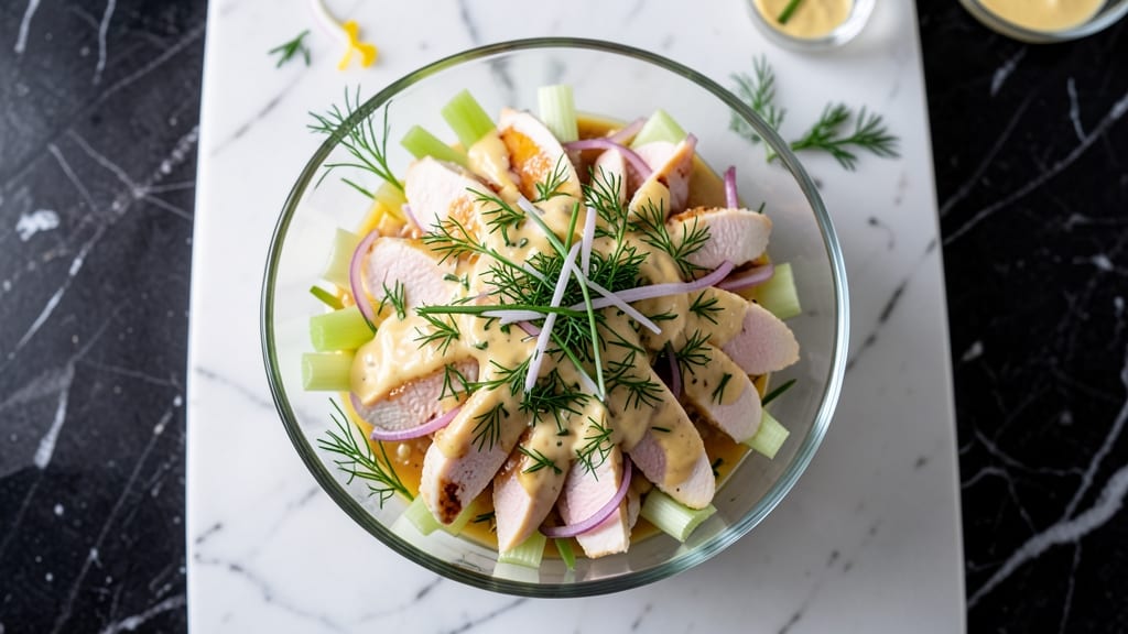 Amanda Nighbert's Chicken Salad Recipe: Crunchy Celery and Creamy Herb Harmony