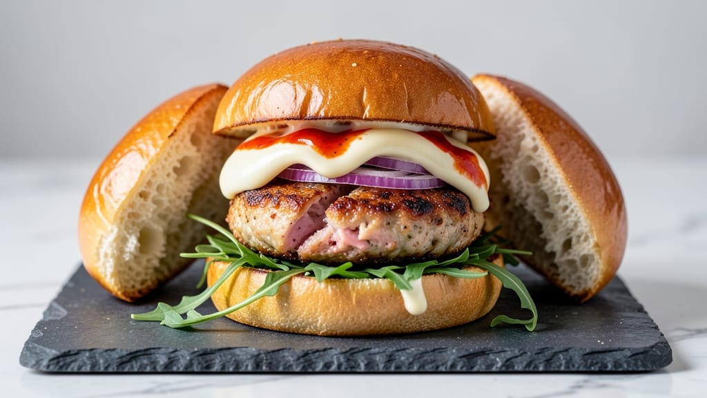 Baked Chicken Burgers Recipe: Juicy Patties With Crispy Cheese Crowns