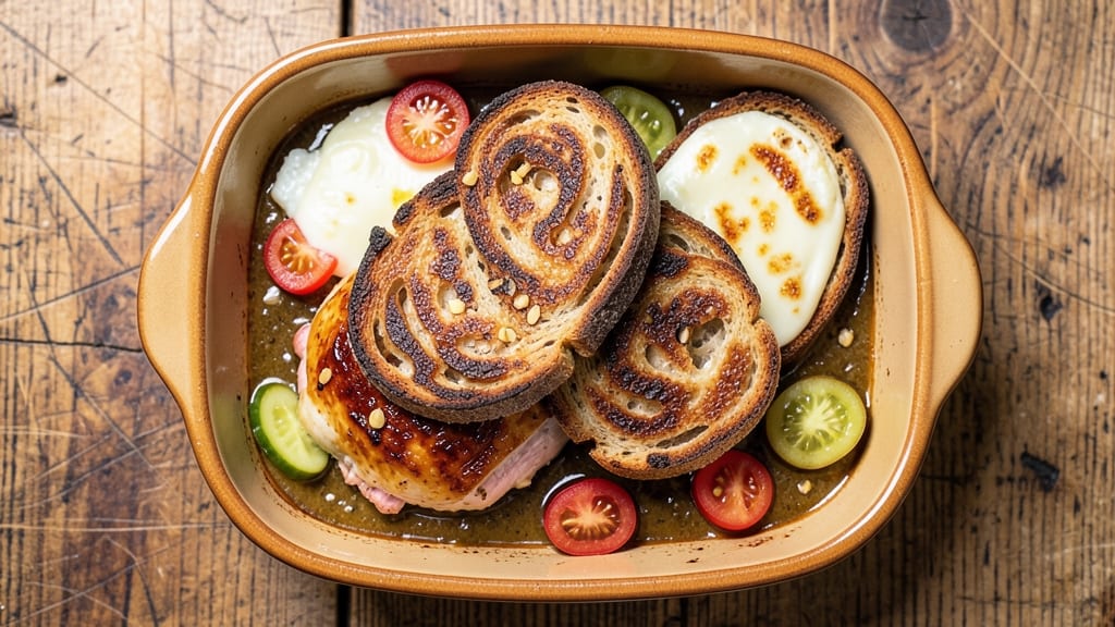 Baked Chicken Reuben Recipe: Melty Cheese and Sauerkraut Stacked High