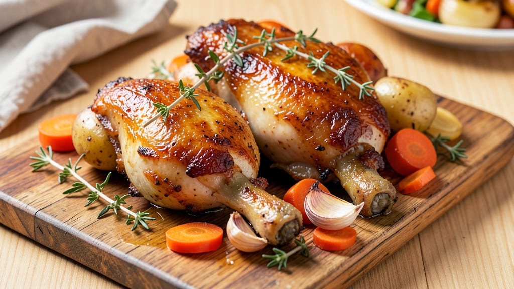 Baked Chicken Legs With Vegetables Recipe: One-Pan Herb-Roasted Harmony