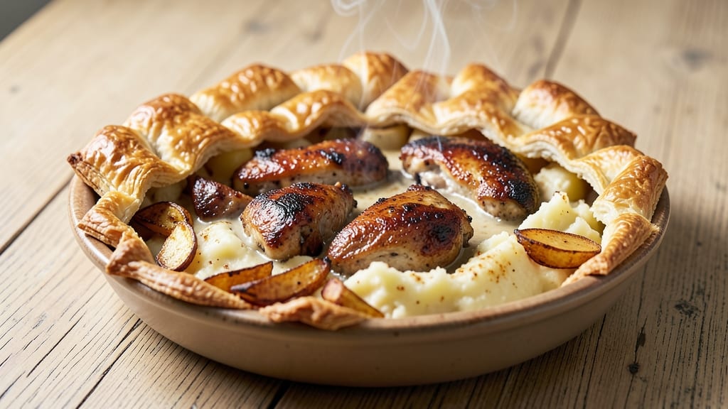 Australian Chicken Pie Recipe: Flaky Pastry Hugs Savory Meat and Cheese