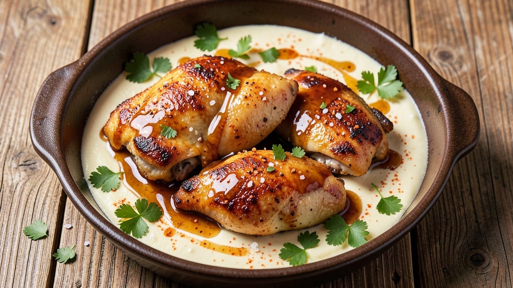 Baked Chicken Maryland Recipe: Buttermilk Brined Crisp With Tangy Mustard Glaze