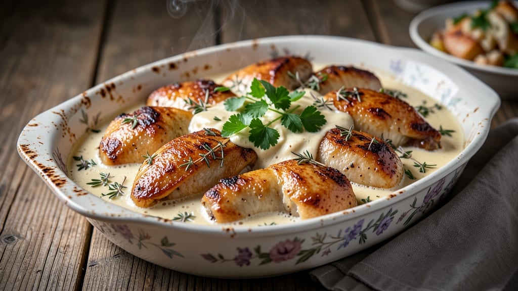 Amish Creamed Chicken Recipe: Homestyle Cream Sauce With Crispy Potato Topping