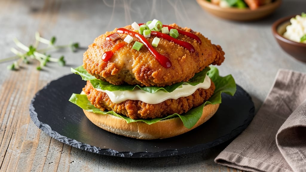 Asian Fried Chicken Sandwich Recipe: Crunchy Crisp Bites With Sweet Chili Kick