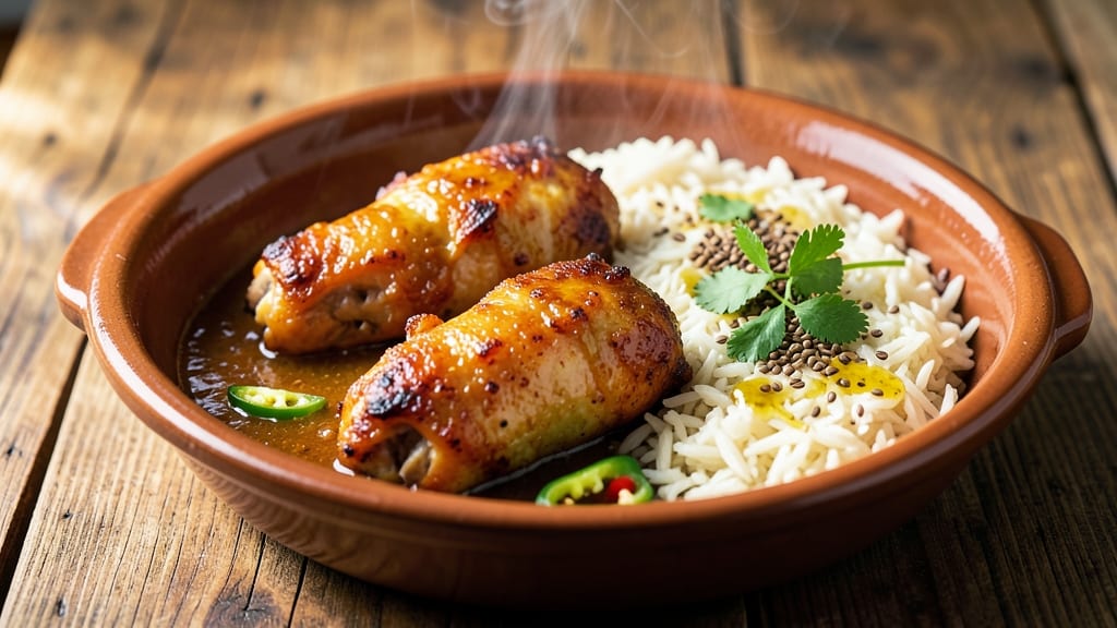 Amba Chicken And Rice Recipe: Tangy Yogurt-Marinated Heat in One Pot