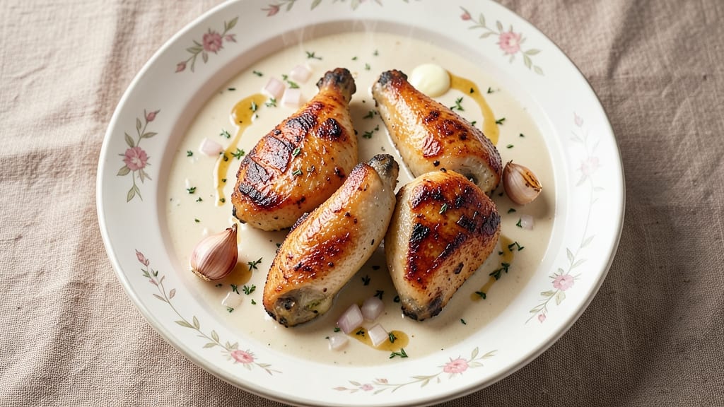 Baked Chicken Thighs With Cream Of Chicken Soup Recipe: Creamy-Sauced Crispy Skin in One Pan