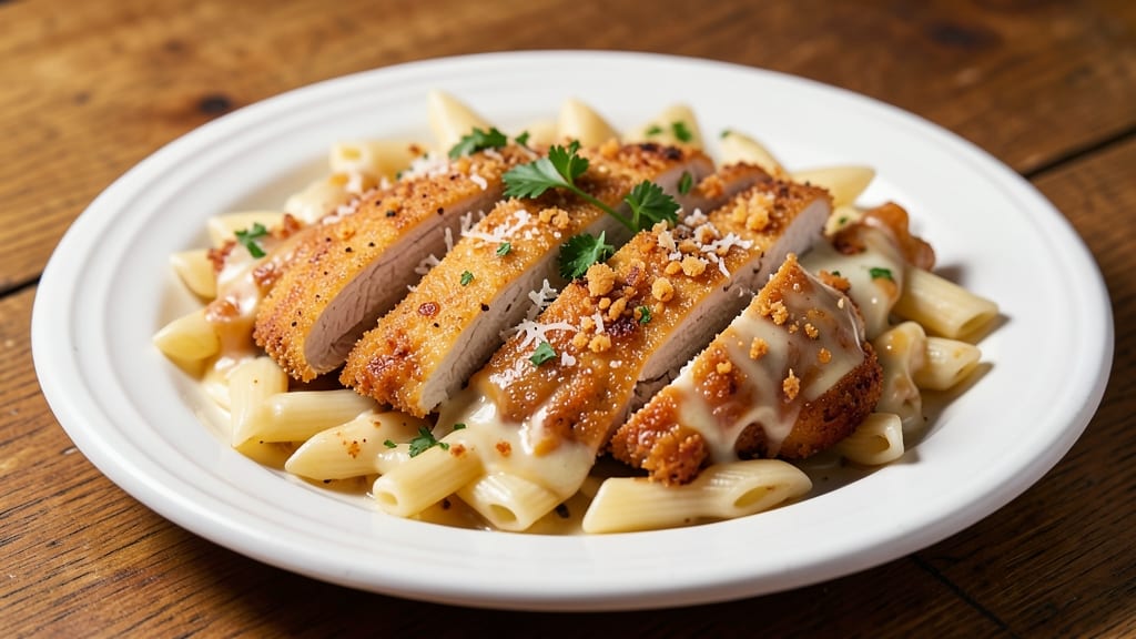 Applebee's Three Cheese Chicken Penne Copycat Recipe: Crispy Parmesan Crust Over Al Dente Noodles