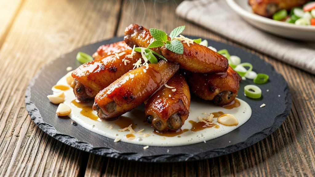 Asian Baked Chicken Wings Recipe: Fragrant Coconut-Ginger Glaze for Crunchy Bites