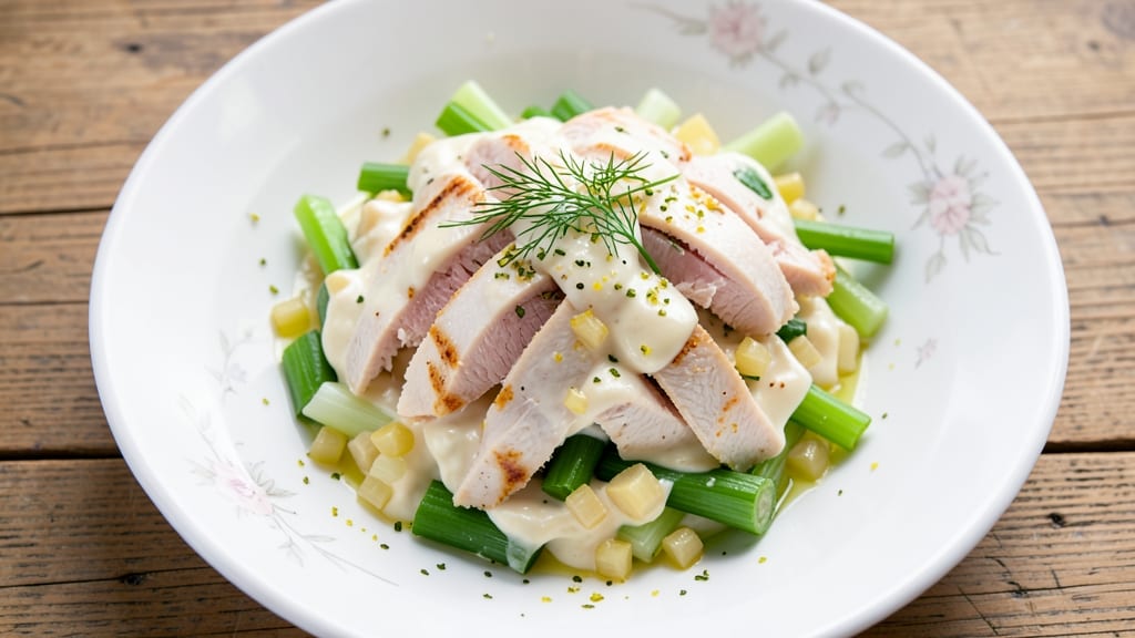 Betty Crocker's Chicken Salad Recipe: Crunchy Celery Crown Over Creamy Vanilla Bliss