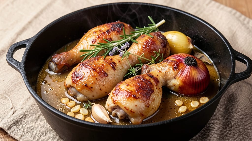 Boiled Chicken Legs Recipe: Crispy Skin and Juicy Meat in One Pot