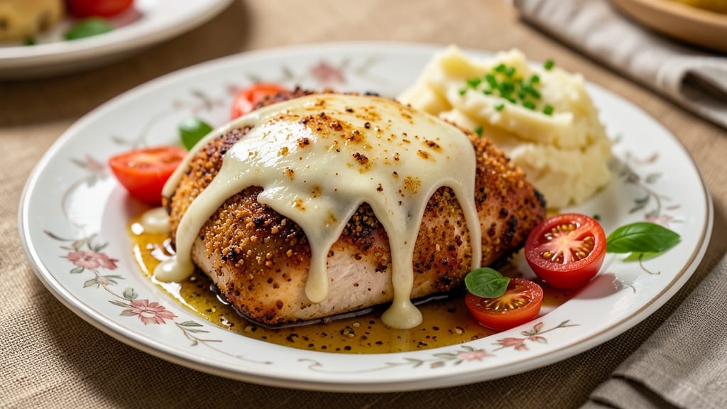 Baked Chicken Provolone Recipe: Cheesy Crust Meets Juicy Bites in One Pan