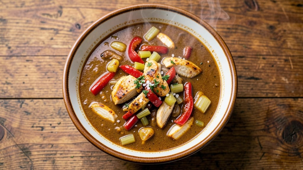 Campbell's Chicken Gumbo Soup Copycat Recipe: Deep Roux Magic With Celery Crown Crunch