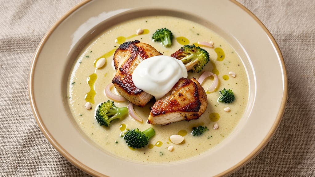 Campbell's Cream of Broccoli Soup and Chicken Recipe: Velvety Soup With Tender Chicken Shreds