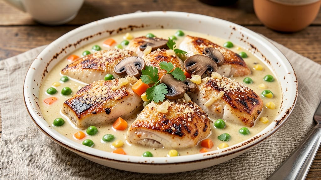 Campbell's Cream of Mushroom Chicken Casserole Recipe: One-Pan Baked Comfort