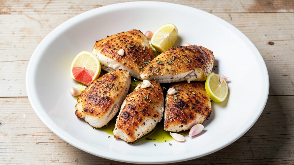 Canned Chicken Breast Recipes: One-Pan Lemon Garlic Bake With Crispy Edges