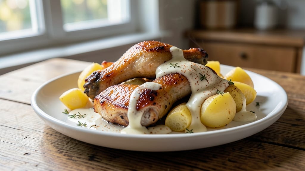 Chicken and Canned Potatoes Recipe: One-Pan Creamy Garlic Dream