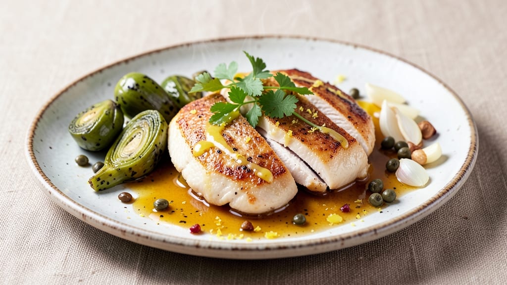 Chicken Piccata With Artichoke Hearts Recipe: Lemon-Caper Sauce Over Crispy Chicken