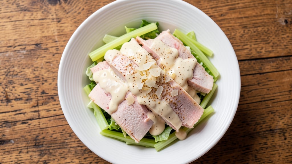 Copycat Arby's Chicken Salad Recipe: Celery-Crusted Crunch Over Vanilla Cream Cheese Bliss
