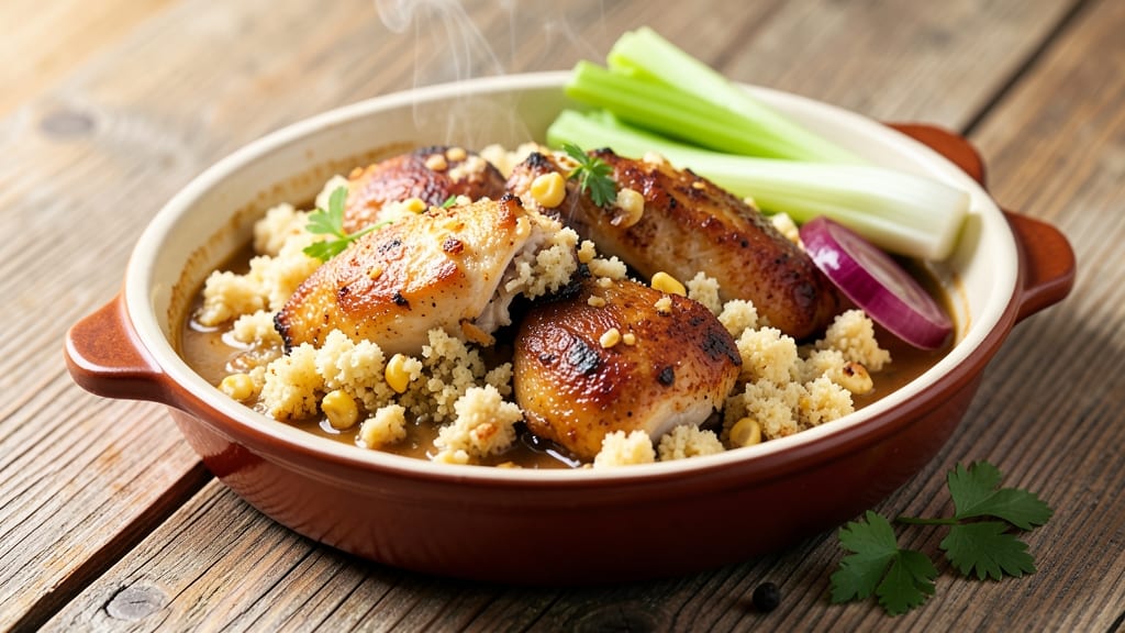 Corn Bread Chicken Dressing Recipe: Crumb-Topped Comfort with Juicy Shreds