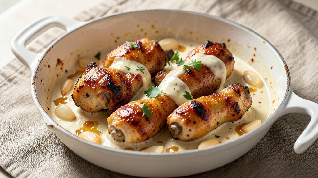 Cream of Chicken Drumstick Recipe: Smoky-Rich Soup with Crispy Celery Crown