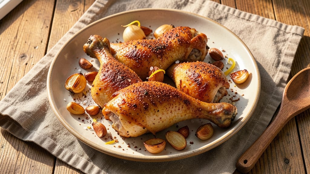Baked Whole Chicken Legs Recipe: Crispy Skin, Juicy Meat in One Pan