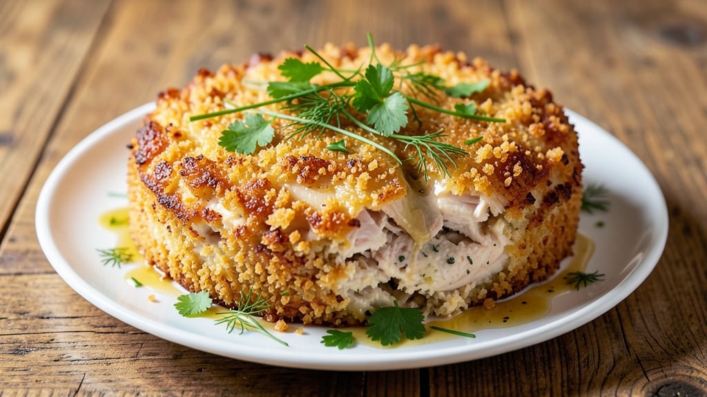 Baked Chicken Cake Recipe: Crispy Herb-Crusted Bites with Juicy Centers