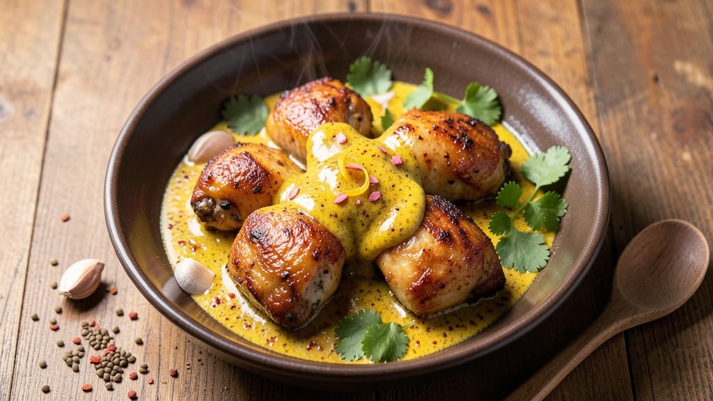 Baked Chicken Indian Recipe: Turmeric-Garlic Crisp With Spiced Yogurt Marination