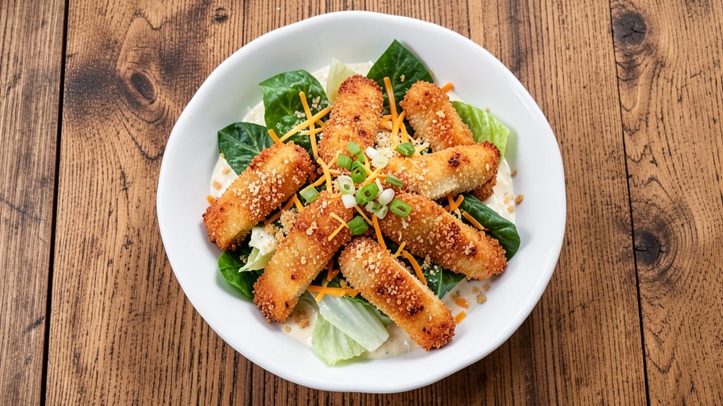 Applebee's Crispy Chicken Salad Recipe: Crunchy Parmesan Coating and Tangy Ranch Dressing