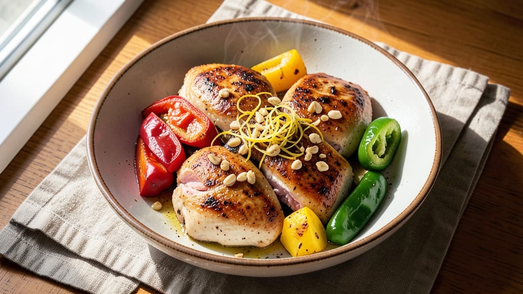 Baked Chicken and Bell Peppers Recipe: Mediterranean Herb Crust Meets Roasted Sweetness