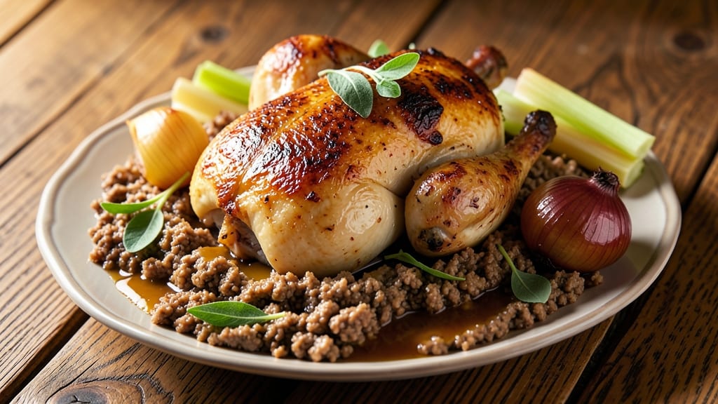 Old Fashioned Chicken and Dressing Recipe: Southern Sunday Table Centerpiece